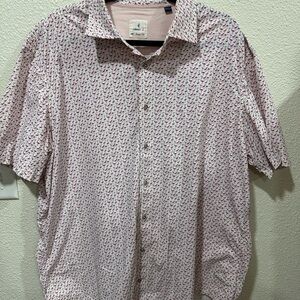 Johnnie-O Flamingo Print Hangin Out Lightweight Button Down Mens XXL